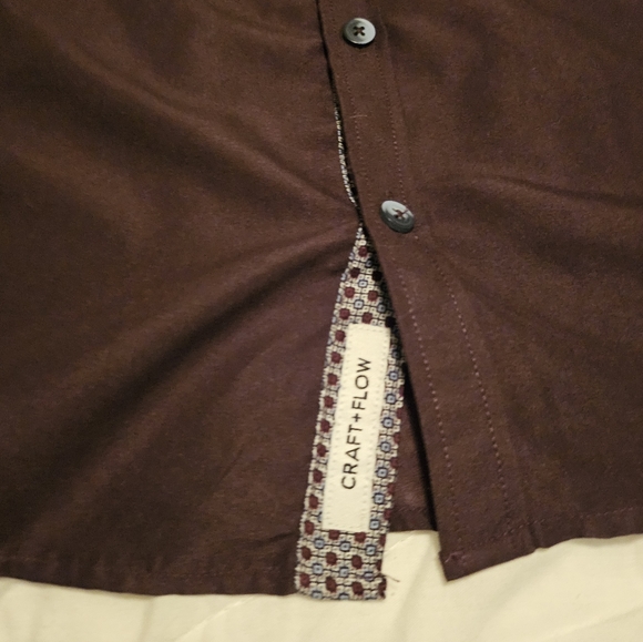 Boys Craft+flow Plum Button Up Shirt, Size 10-12 - Picture 8 of 8